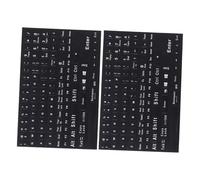 Gadpiparty Lot de 2 autocollants clavier anglais pour ordinateur portable en PVC avec touches de clavier complet - Facile à enlever - Lettrage pour ordinateur et ordinateur portable - Noir