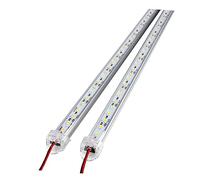 Gadpiparty Lot De 2 Bandes Lumineuses À Led 50 Cm 12 V Dc Boîtier En Aluminium Lumière Blanche 36 Smd 5630 Ip65