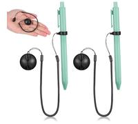 Gadpiparty Lot de 2 cordons élastiques pour stylets avec corde à ressort rétractable de 30 cm et anneau en silicone de 8 mm pour stylos tactiles, attache anti-perte pour contre-signer et écrire