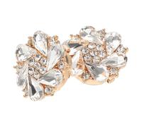 Gadpiparty Lot de 2 Couvre-boutons Strass pour Chemises en Laiton Doré Kc, Clips Décoratifs Amovibles pour Boutons de Smoking, Accessoires de Couture Créatifs pour Personnalisation