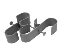 Gadpiparty Lot de 2 Crochets en Plastique Gris Robustes pour Poteaux de Piscine Support D'écumoire et Accessoires Piscine Hors-sol pour Suspendre Serviettes et Organiser Espace Bord