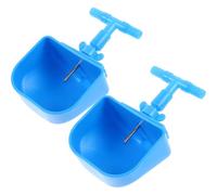 Gadpiparty Lot de 2 Distributeurs d'eau Automatiques pour Lapins Bol d'eau en Plastique Rigide Sortie de Vidange Dispositif d'Abreuvement pour Petits Animaux Adapté Cages et Élevages