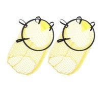 Gadpiparty Lot de 2 Filets de Football pour Jardin en Nylon Jaune, Filet de But de Remplacement pour Entraînement de Tir et Précision, pour Jeunes Joueurs