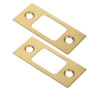 Gadpiparty Lot de 2 Gâches de Verrouillage en Acier Inoxydable Plaque de Renfort pour Portes en Bois Accessoires de Serrure pour Usage Domestique et Professionnel