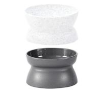 Gadpiparty Lot de 2 Gamelles Inclinées pour Chat en PP 290ml Design Anti-Renversement et Protection du Cou, Bol Alimentaire Pratique pour Animaux Domestiques