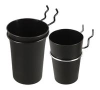 Gadpiparty Lot de 2 gobelets de rangement en panneau perforé avec support pour l'organisation des outils, métal et matériau ABS, espacement des trous de 2,5 cm, installation et retrait faciles, pour