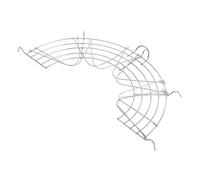 Gadpiparty Lot de 2 Grilles Demi-cercle en Acier Inoxydable 38 Cm Pliables pour Égouttage D’huile et Cuisson Vapeur, Support la Cuisine Polyvalent pour Maison et Restauration