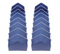 Gadpiparty Lot de 2 Mangeoires à Pigeons Anti-Éclaboussures en Plastique PP 40 CM Bleu Auge pour Cage à Pigeons Grille Séparatrice Facile à Nettoyer pour Perroquets et Petits Oiseaux