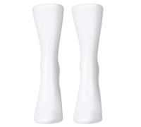 Gadpiparty Lot de 2 Mannequins de Pieds Femme en Plastique Blanc Présentoir à Chaussettes et Bracelets de Cheville Modèle de Pied Court pour Affichage et Maintien de Forme Usage Boutique