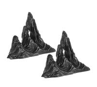 Gadpiparty Lot de 2 Ornements en Résine pour Aquarium Rocaille Miniature Décorative de Paysage de Montagne Pierre Ornementale Réaliste Décor Solide et Léger pour Aménagement Aquatique