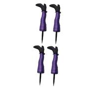 Gadpiparty Lot De 2 Paires De Pattes De Sorcière Maléfique pour Décoration Dhalloween Piquet Panneau Davertissement Décoration Dhalloween Intérieure Et Extérieure