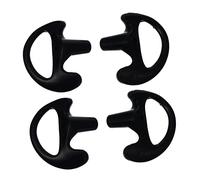 Gadpiparty Lot De 2 Paires D'embouts Auriculaires en Silicone pour Casque Walkie Embouts Auriculaires Tube À Bobine Acoustique Souples Et Robustes Noirs Taille