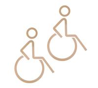 Gadpiparty Lot de 2 panneaux de porte pour toilettes handicapés en acrylique imperméable avec aspect poli élégant, convient pour une utilisation en extérieur et professionnel