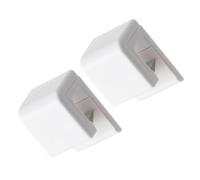 Gadpiparty Lot de 2 Pinces Auto-adhésives sans Clou pour Dentifrice, Crochet de Rangement Blanc sans Trace, Clips Polyvalents pour Salle de Bain et Produits de Soin, Fixation Murale Facile