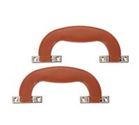 Gadpiparty Lot de 2 Poignées de Valise en Alliage de Zinc avec Support Plastique, Taille 437 Grand Format Marron, Poignée Télescopique Latérale Rétractable, Accessoires de Remplacement