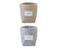 Gadpiparty Lot de 2 Pots de Fleurs en Feutre de Laine Gris Clair pour Plantes Succulentes Décoration Intérieure Jardin Bureau Pots de Fleurs Artistiques et Modernes