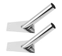 Gadpiparty Lot de 2 Supports de Drapeau en Acier Inoxydable, Fixation Murale Inclinée, Diamètre Intérieur 25 Mm, Base Porte-Drapeau Métal, Support Extérieur pour Façade Commerciale et Maison