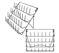 Gadpiparty Lot de 2 Supports Muraux en Fer Robustes, Porte-Verres et Égouttoir à Bouteilles en Verre, Présentoir Mural Polyvalent pour Rangement et Décoration Murale, Cuisine et Laboratoire,