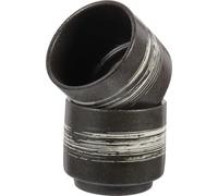 Gadpiparty Lot de 2 Tasses à Thé en Céramique Noire, Résistantes aux Températures Extrêmes, Multifonctionnelles, Maison Salon de Thé