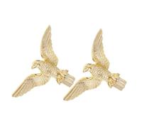 Gadpiparty Lot De 2 Têtes d'aigle pour Sommet De Mât De Drapeau, Ornements Inclinés Décoratifs, Installation Facile, Solide pour Usage Extérieur en Place Publique Et Salle De Réunion