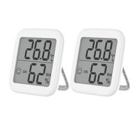 Gadpiparty Lot de 2 Thermomètres-hygromètres Numériques D’intérieur, Moniteurs de Température ’humidité Écran Lcd, Plage 10℃ à 50℃, Plastique, pour Chambre Bébé et Usage Domestique