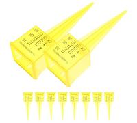 Gadpiparty Lot de 20 Compteurs d'eau pour Pelouse Jauges D'Arrosage Pluviomètres D'Extérieur avec Tube De Rechange Jauges en Plastique À Vidange Automatique