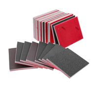 Gadpiparty Lot de 20 Éponges à Poncer 3 X 4 Pouces Grains Variés Blocs Abrasifs Flexibles pour Ponçage Bois Métal Plaques de Plâtre Usage Sec ou Humide Kit Réparation et Rénovation