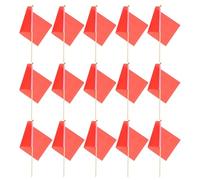 Gadpiparty Lot de 20 Mini Drapeaux à Main Rouges Unis 14 X 21 Cm Hampe en Bois Drapeaux de Carnaval Ralliement pour Événements Sportifs, Défilés, Fêtes et Rassemblements en Extérieur