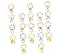 Gadpiparty Lot de 20 Porte-Clés en Alliage Sakura Pendentifs DIY Accessoires de Paquet Décoration Pratique et Portable