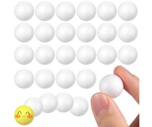 Gadpiparty Lot de 200 boules en polystyrène blanches de 2 cm pour l'éducation, les projets d'artisanat et les projets scientifiques