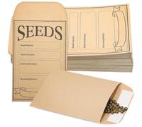 Gadpiparty Lot de 200 mini enveloppes en papier kraft marron avec rabat auto-adhésif pour le stockage des graines, le courrier, économiser de l'argent et l'emballage, adaptées pour cartes postales et