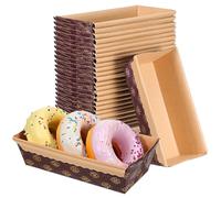 Gadpiparty Lot de 25 mini moules à gâteau résistants à la chaleur, 17 x 9,4 x 5,1 cm, empilables pour cuisson au four, doublures jetables pour fête et boulangerie