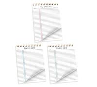 Gadpiparty Lot de 3 Agendas Quotidiens Non Datés Bloc-Notes pour Listes de Tâches avec Sections Rappels et Objectifs Hebdomadaires Format Portable pour Bureau et Maison Carnet de