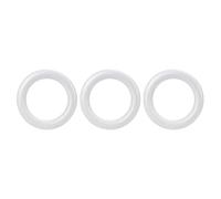 Gadpiparty Lot de 3 anneaux ronds blancs en mousse de polystyrène légers et polyvalents - Design élégant - Forme ronde pour projets d'artisanat et décorations d'anniversaire