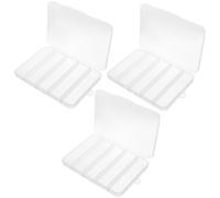 Gadpiparty Lot de 3 boîtes de rangement en plastique avec 5 grilles et système de séparation unique, étui de rangement en polypropylène pour le bricolage, la fabrication de bijoux et la catégorisation