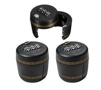 Gadpiparty Lot de 3 Bouchons à Combinaison Réinitialisable pour Bouteille de Vin Verrou de Sécurité en Plastique Noir Compatible Spiritueux et Bière Cave à Vin Bar et Restaurant