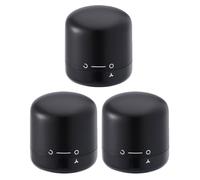 Gadpiparty Lot de 3 bouchons de bouchon de vin en silicone avec verrou à torsion innovant pour un rangement scellé, bouchon étanche en noir, simple et petit bouchon de vin pour usage domestique