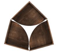 Gadpiparty Lot de 3 Étagères Flottantes en Bois Rustique Structure Triangulaire pour Optimisation D'espace et Agencement Flexible, pour Bureau et Projet DIY