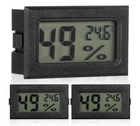 Gadpiparty Lot de 3 Mini Hygromètres pour Intérieur, Thermomètres Numériques Compacts Écran Lcd, Mesure Précise de L’humidité et Température, pour Maison, Bureau et Plantes D’intérieur