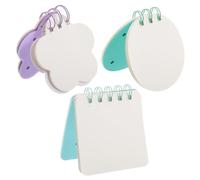 Gadpiparty Lot de 3 Petits Bloc-notes à Fleurs en Papier et Silicone, Résistants et Solide, pour Bureau et Étude, Papeterie Kawaii Design Cartoon Amusant