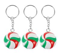 Gadpiparty Lot de 3 porte-clés de volleyball de sport, de sac à dos, de volleyball, de sport, de balles de stress, de softball, pour sacs à main, Comme sur la photo., 7.00X3.60X3.60CM