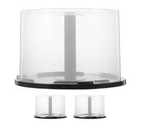 Gadpiparty Lot de 3 seaux de rangement CD DVD avec capacité de 50 disques, boîtier rond en polypropylène peu encombrant, facile à transporter pour les voyages et la maison, design simple et élégant