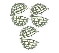 Gadpiparty Lot de 3 Supports pour Boules de Gazon Décoratives 10 Cm en Plastique Vert, Étagères à Fleurs Polyvalentes pour Topiaires Artificiels, Porte-Composition Mariage et Jardinage