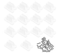 Gadpiparty Lot de 30 clips de fixation pour corde lumineuse LED avec vis, matériau en silicone, 6 mm de large, maintien sûr et installation facile, convient pour les fêtes en plein air et de nuit