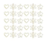 Gadpiparty Lot de 30 petits trombones en métal doré avec une grande durabilité et une forte force de serrage pour l'organisation du papier et des lettres pour une utilisation scolaire et les devoirs