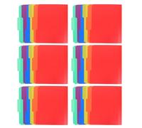 Gadpiparty Lot de 36 Dossiers en Plastique Manille avec Onglets 1/3 Cut pour Rangement Documents Bureau, Organisation de Bureau Compacte, Gestion de Projet