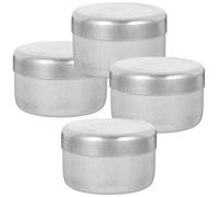 Gadpiparty Lot de 4 Boîtes à Sol en Aluminium Rondes pour Pesée et Échantillonnage en Laboratoire Pots Métalliques Compacts pour Collecte et Stockage Précis des Échantillons de Sol