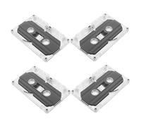 Gadpiparty Lot De 4 Cassettes Audio Vierges 30 avec Étui Rigide Transparent pour Enregistreur à Microcassettes Rétro Usage Éducatif Et Festif Couleur Transparente