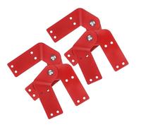 Gadpiparty Lot de 4 Charnières Métalliques Pliantes pour Échelle de Grenier Support Robuste Rouge Accessoires Universels pour Échelle Charnière de Support Pliage Escabeau Fixation