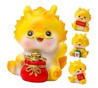 Gadpiparty Lot De 4 Figurines De Dragons Miniatures pour Enfants Idéales pour Décorer Une Table Ces Figurines sont Jaunes Et Symbolisent L'Année du Dragon